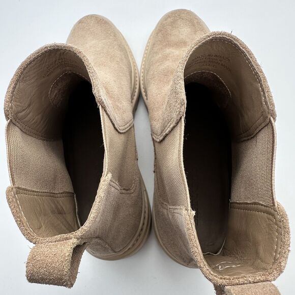 Bernardo Dove Chelsea Boots Sand Split Suede Size 8.5 - Picture 5 of 12